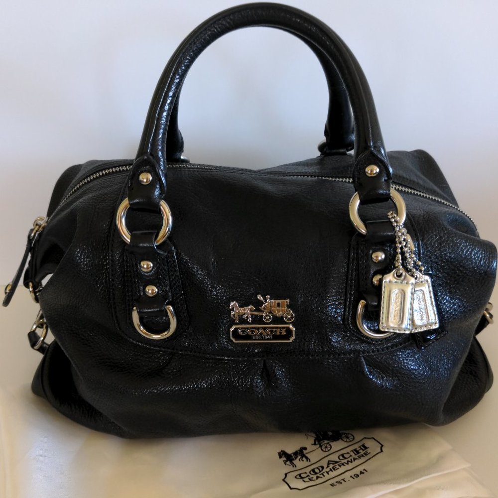 Black Leather Coach Sabrina Bag